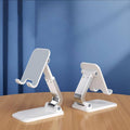 Adjustable Foldable Tablet and Phone Stand for Desks - White - view 5