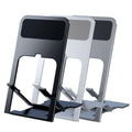 Adjustable Folding Desk Phone and Tablet Stand Holder - Black - view 3