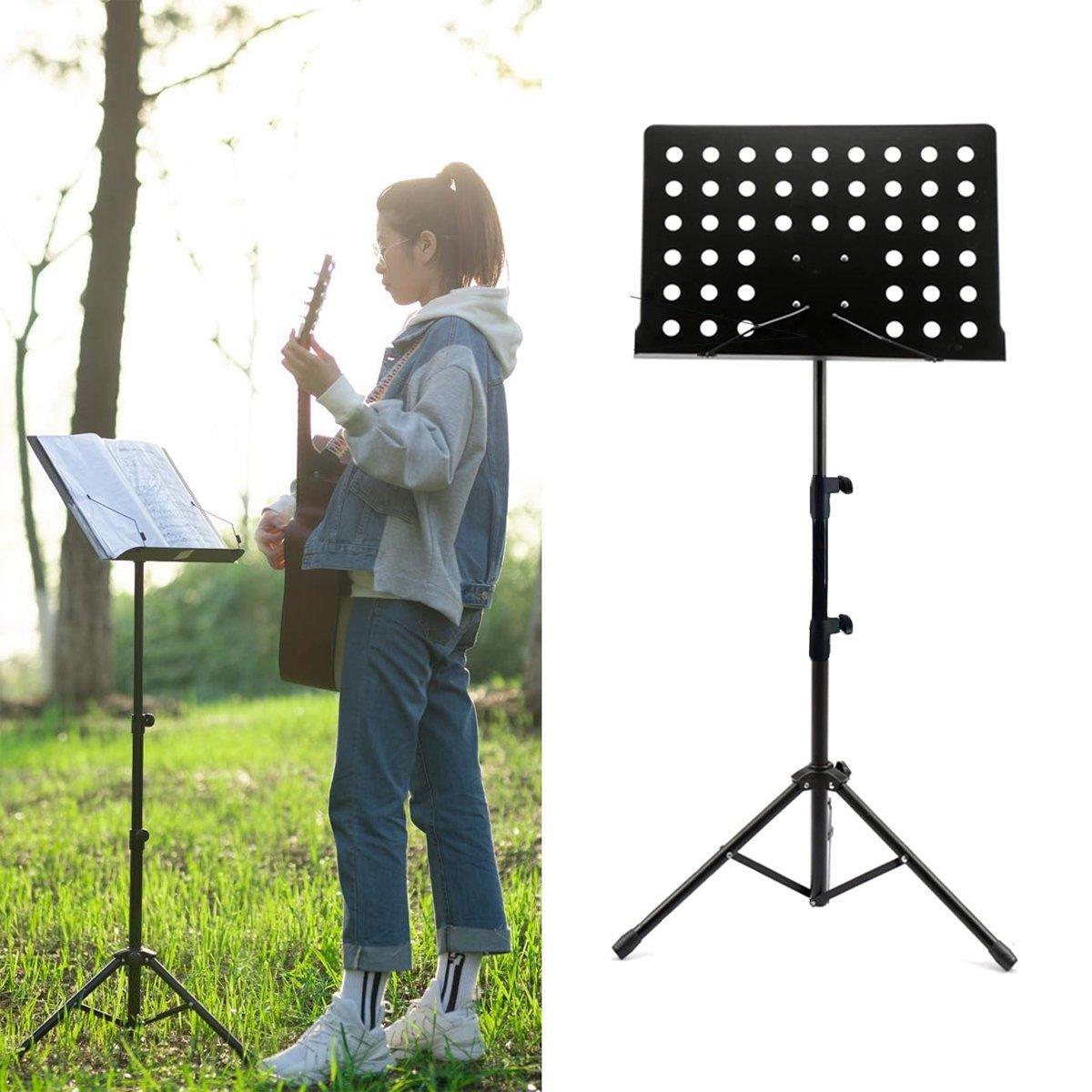 Adjustable Folding Music Stand with Large Sheet Holder - 50-160 cm - view 5