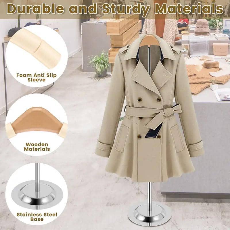 Adjustable Garment Display Rack Clothing Hanger Stand for Retail Shop Display - view 5