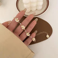 Adjustable Gold Charm Bracelet - Heart and Pearl Charms - view 4