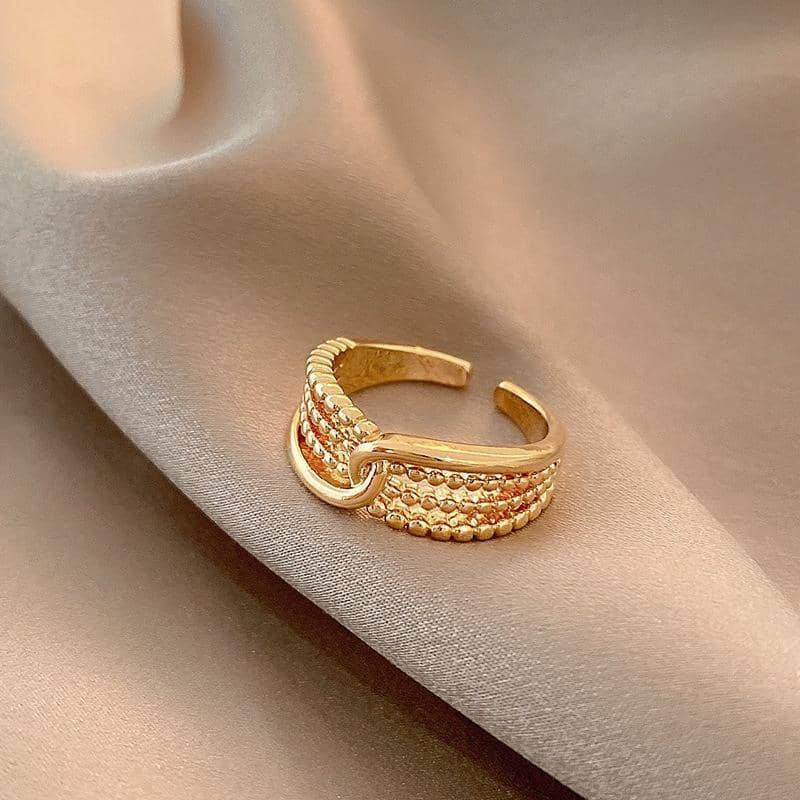Adjustable Gold Ring for Women - Butterfly Band - view 4