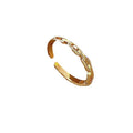 Adjustable Gold Ring for Women - Chain Link Band