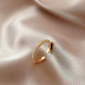 Adjustable Gold Ring for Women - Chain Link Band - view 5