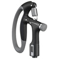 Adjustable Hand Grip Strength Trainer with LCD Counter for Gym and Home - Black