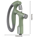Adjustable Hand Grip Strength Trainer with LCD Counter for Gym and Home - Green - view 4