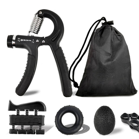 Adjustable Hand Grip Strengthener 5 to 60 kg - Black