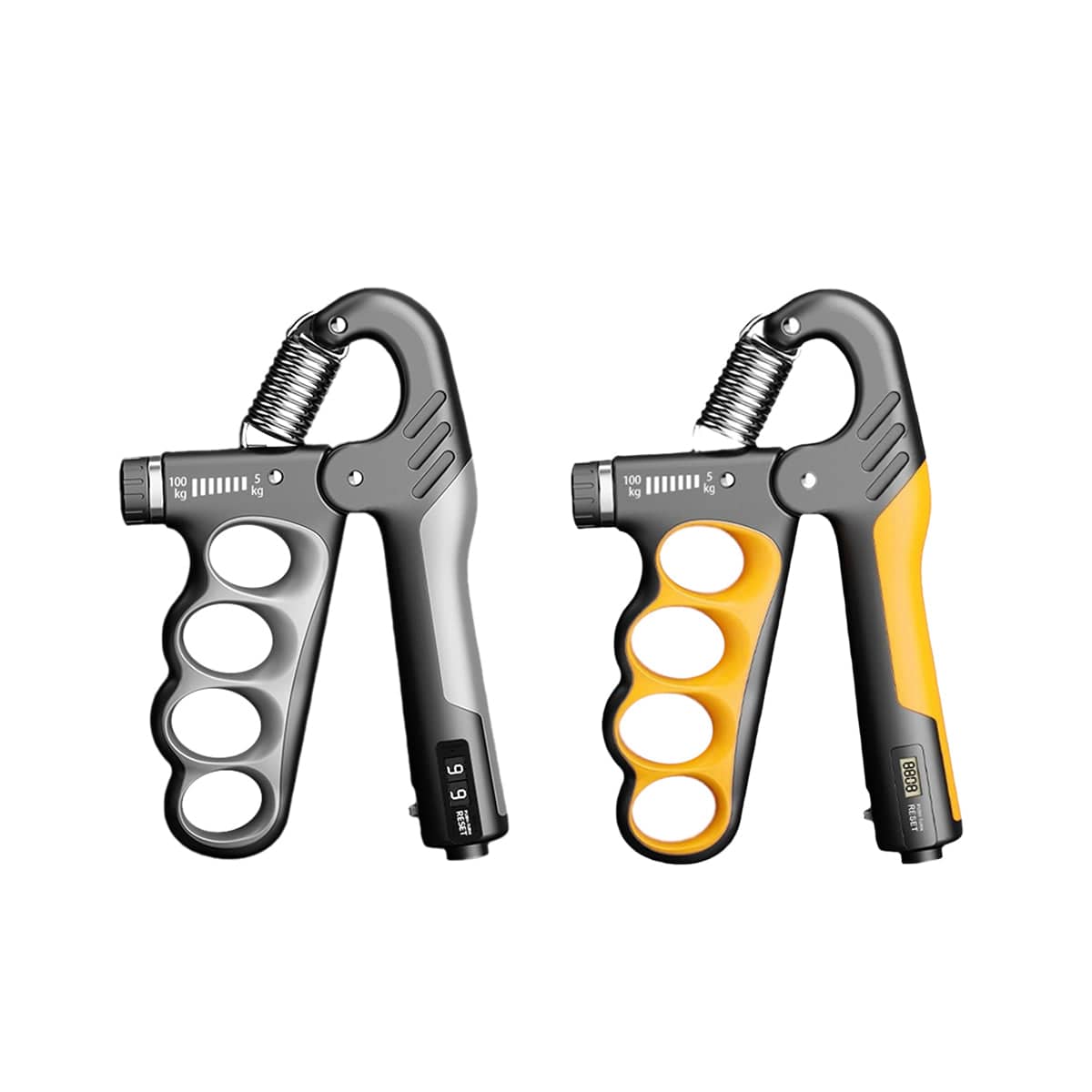 Adjustable Hand Grip Strengthener with Digital Counter, 5 to 100 kg - Orange and Black - view 3