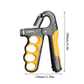 Adjustable Hand Grip Strengthener with Digital Counter, 5 to 100 kg - Orange and Black - view 4