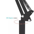 Adjustable Hands-Free Floor Stand for Tablet - White, 175 cm - view 5