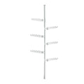 Adjustable Height 1.1 to 3.1 m Standing Clothes Rack with Rotating Brackets - White