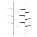 Adjustable Height 1.1 to 3.1 m Standing Clothes Rack with Rotating Brackets - White - view 3