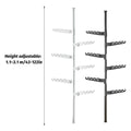 Adjustable Height 1.1 to 3.1 m Standing Clothes Rack with Rotating Brackets - White - view 4