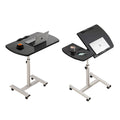 Adjustable Height Bedside Laptop Desk, One-Piece Top - Foldable on Wheels - view 3