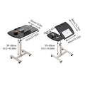 Adjustable Height Bedside Laptop Desk, One-Piece Top - Foldable on Wheels - view 4