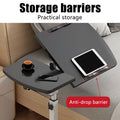 Adjustable Height Bedside Laptop Desk, One-Piece Top - Foldable on Wheels - view 5