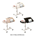 Adjustable Height Laptop Desk with Wheels and Tilting Top - Light Wood - view 3