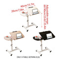 Adjustable Height Laptop Desk with Wheels and Tilting Top - Light Wood - view 4