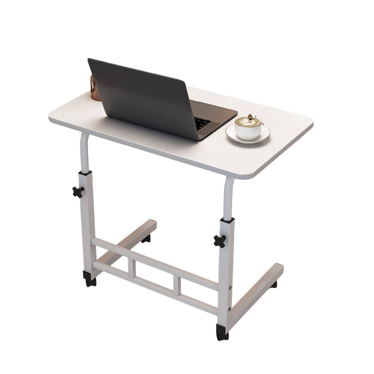Adjustable Height Mobile Laptop Desk Side Table 60 to 90 cm with Wheels - view 2