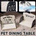 Adjustable Height Pet Feeding Station with Splash Guard for Dogs and Cats - Polka Dot Design - view 2