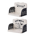 Adjustable Height Pet Feeding Station with Splash Guard for Dogs and Cats - Polka Dot Design - view 3