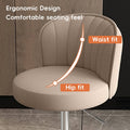 Adjustable Height PU Leather Bar Stool with Backrest Swivel Gas Lift Kitchen Counter Chair - view 5