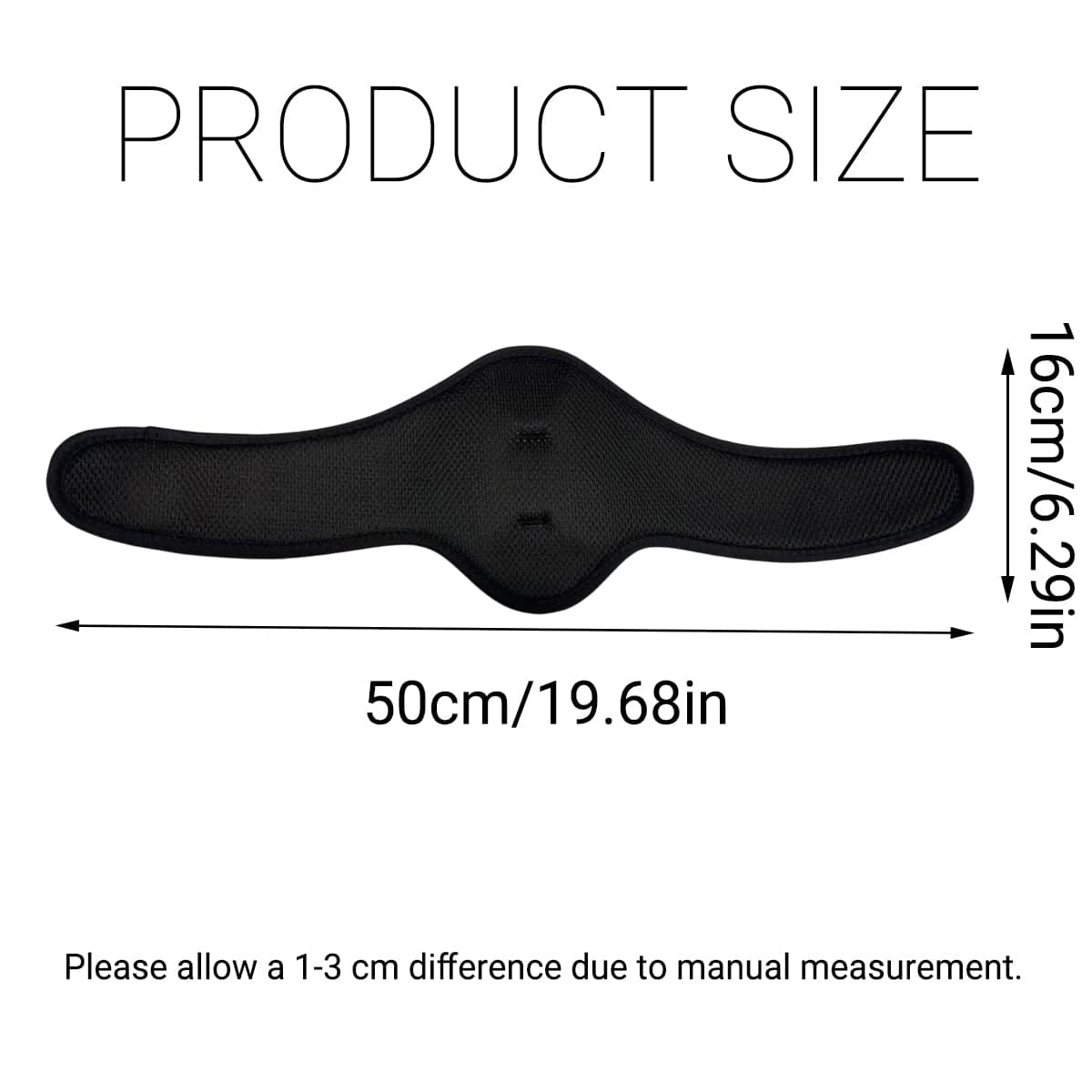 Adjustable Horse Neck Protector in Black, 50 x 16 cm - view 3