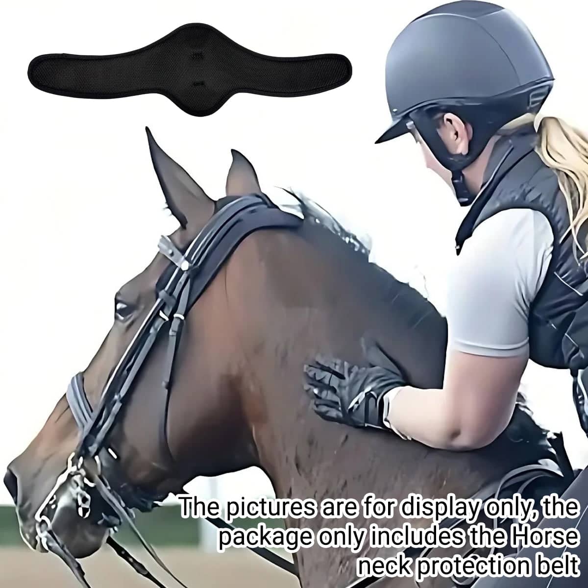 Adjustable Horse Neck Protector in Black, 50 x 16 cm - view 5
