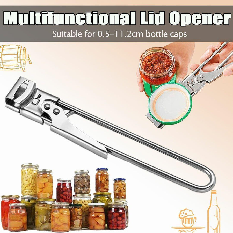 Adjustable Jar Lid Opener, Stainless Steel Bottle and Jar Lid Gripper for Kitchen