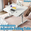 Adjustable Laptop Bed Table Foldable Study Desk for Work and Study - White - view 2