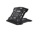 Adjustable Laptop Stand with 360-Degree Rotating Base - Black