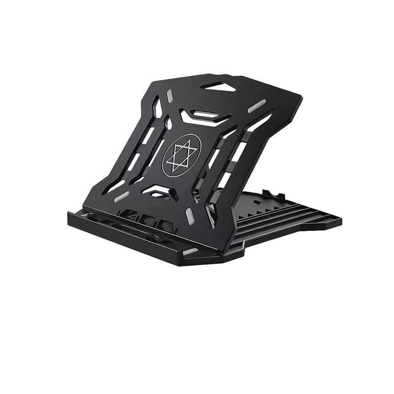 Adjustable Laptop Stand with 360-Degree Rotating Base - Black
