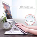 Adjustable Laptop Stand with 360-Degree Rotating Base - White - view 5