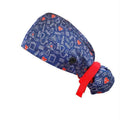 Adjustable Long Hair Surgical Scrub Cap for Doctors and Nurses - Blue
