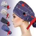 Adjustable Long Hair Surgical Scrub Cap for Doctors and Nurses - Blue - view 3
