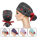 Adjustable Long Hair Surgical Scrub Cap for Doctors and Nurses - Blue - view 5