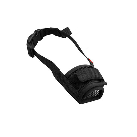 Adjustable Mesh Dog Muzzle, Black - Size L (Mouth Circle 18-24 cm)