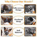 Adjustable Mesh Dog Muzzle Pack of 2 - Grey, XL (Snout Length 9.5-11 cm) - view 5