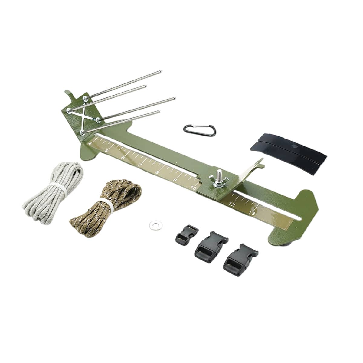 Adjustable Metal Paracord Bracelet Making Jig, Braiding Tool - Green