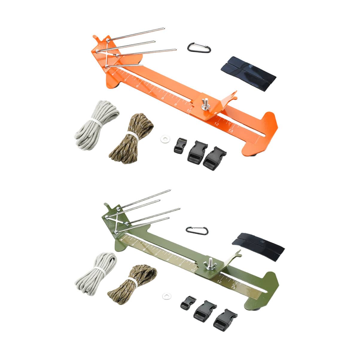 Adjustable Metal Paracord Bracelet Making Jig, Braiding Tool - Orange - view 3