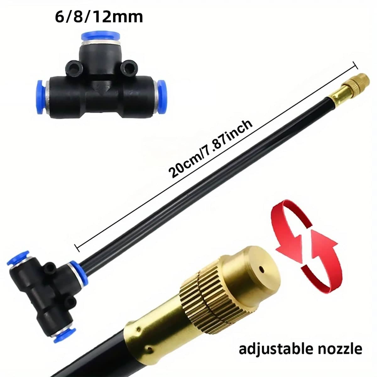 Adjustable Misting Nozzle Connector 3 Pack - 12mm - view 3