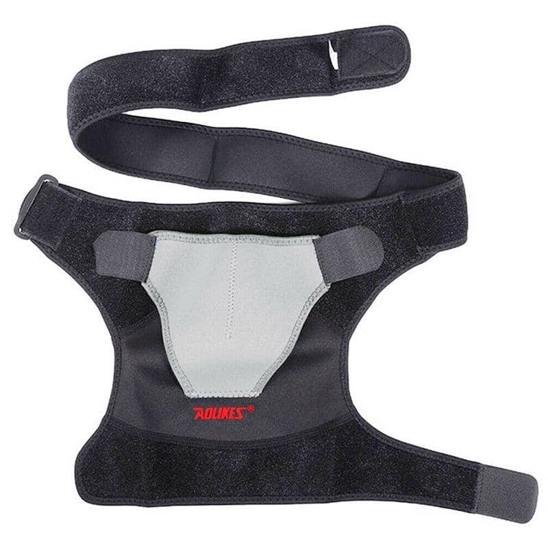 Adjustable Neoprene Shoulder Support Brace - Left Shoulder, Grey