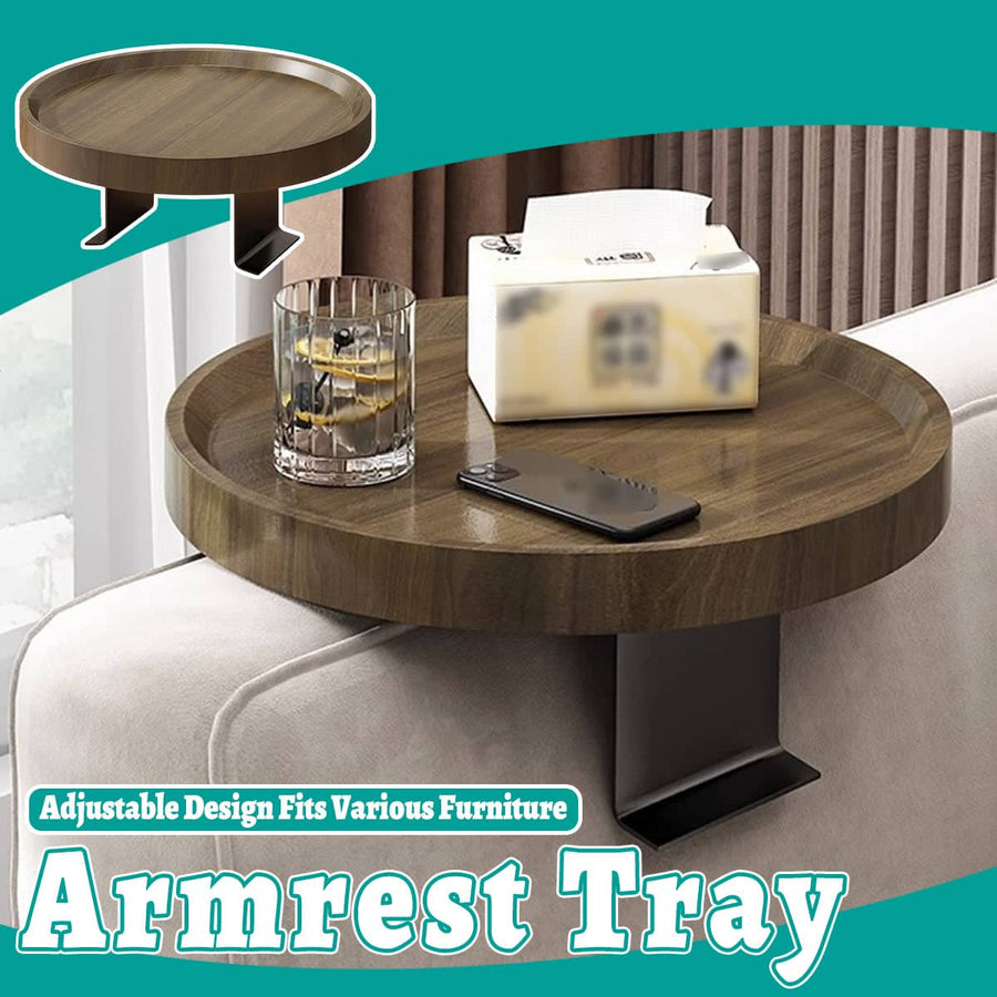 Adjustable Non-Slip Sofa Armrest Tray for Coffee, Snacks and Phones