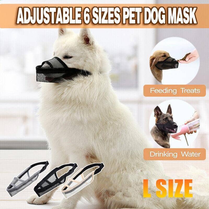 Adjustable Nylon Dog Muzzle - Black, Large (Mouth Circumference 26-31 cm) - view 2