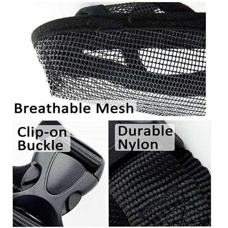 Adjustable Nylon Dog Muzzle - Medium, Grey - view 5