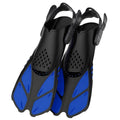 Adjustable Open-Heel Swim Fins for Snorkelling - Blue, Size S/M (39.88 x 18.03 cm)