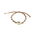 Adjustable Pearl Bracelet with Hand-Woven Cord - Gold, Style 1