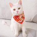 Adjustable Pet Bandana Collar for Cats and Small Dogs, Small (Neck 18 to 33 cm) - Blue Wave Print - view 5