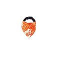 Adjustable Pet Bandana Collar for Cats and Small Dogs, Small (Neck 18 to 33 cm) - Red and Orange Wave Print