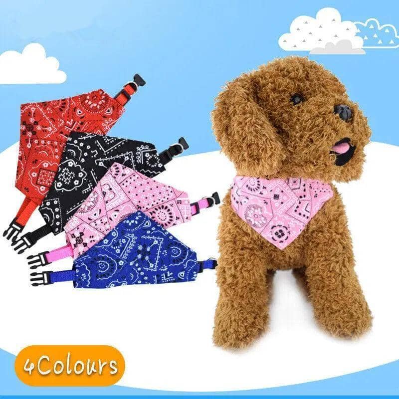 Adjustable Pet Bandana Collar Scarf, Size S (Neck 23 to 28 cm) - Blue - view 2